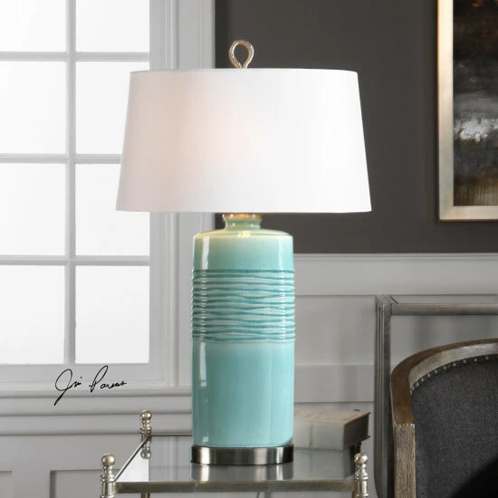 Deals ๐ฅ Uttermost Rila Distressed Teal 1-light Table Lamp ๐ - Image 3
