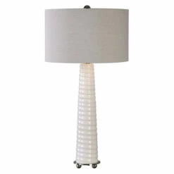 Best reviews of ⭐ Uttermost Mavone Gloss White Table Lamp 🔔