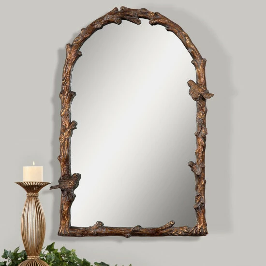 New π€© Uttermost Paza Antique Gold Branch Framed Arched Mirror - 25.5x36.75x2.5 π₯