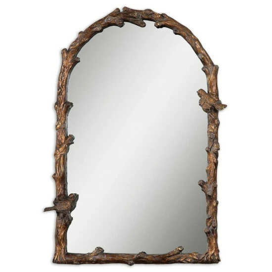 New π€© Uttermost Paza Antique Gold Branch Framed Arched Mirror - 25.5x36.75x2.5 π₯ - Image 2