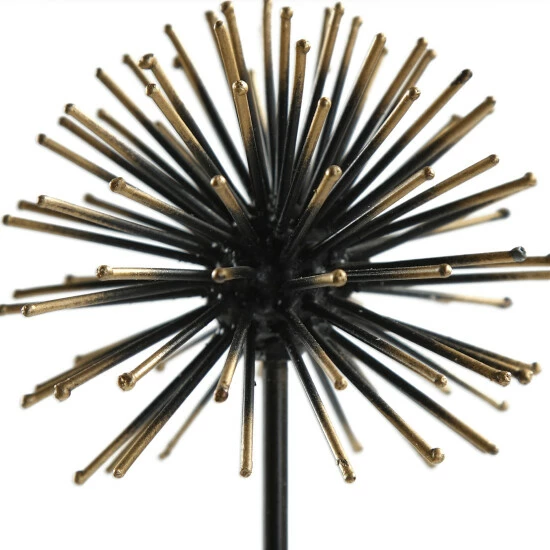 Outlet ๐ฏ Uttermost Flowering Dandelions Aged Black Sculptures (Set Of 2) โจ - Image 3