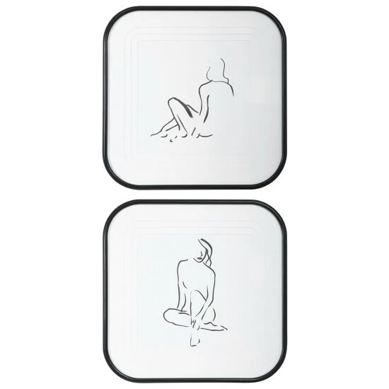 Buy ๐ฅฐ Uttermost Feminine Sketch Framed Prints (Set Of 2) ๐