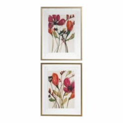 Promo 🔔 Uttermost Vivid Arrangement Floral Prints (Set Of 2) - Green 👏