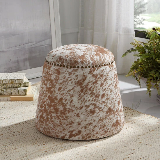 Promo ๐ Uttermost Gumdrop Cow Hide Ottoman ๐ - Image 3
