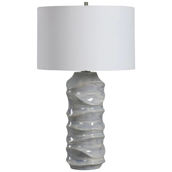 Deals โจ Uttermost Waves Blue And White Table Lamp ๐