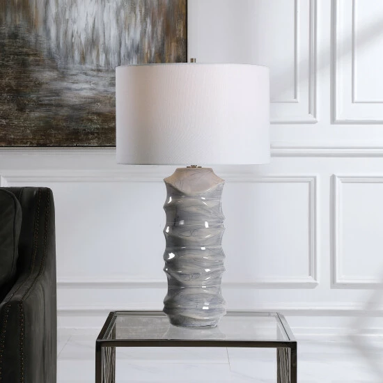 Deals โจ Uttermost Waves Blue And White Table Lamp ๐ - Image 6