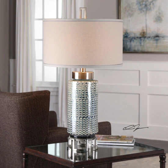 Outlet โค๏ธ Uttermost Vanora Light Beige 1-light Table Lamp ๐ฅ - Image 2