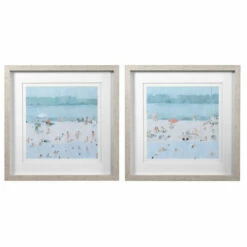 Brand new 👏 Uttermost Sea Glass Sandbar Framed Prints (Set Of 2) 🛒