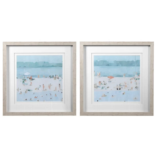 Brand new 👏 Uttermost Sea Glass Sandbar Framed Prints (Set Of 2) 🛒