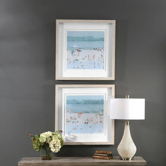 Brand new 👏 Uttermost Sea Glass Sandbar Framed Prints (Set Of 2) 🛒 - Image 4