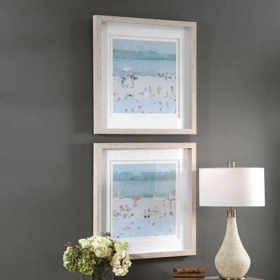 Brand new 👏 Uttermost Sea Glass Sandbar Framed Prints (Set Of 2) 🛒 - Image 5