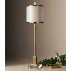 Buy 😉 Uttermost Villena Metal Fabric Crystal Floor Lamp 🔔