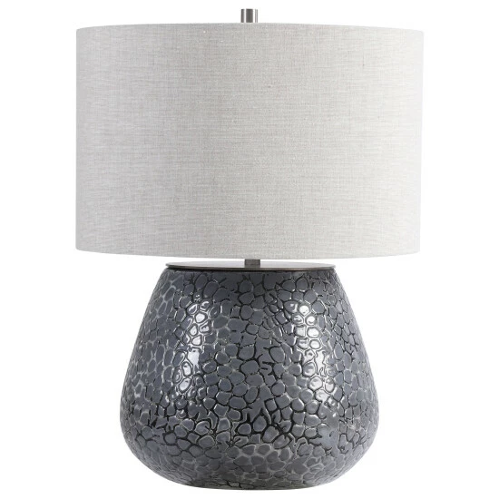 Coupon 😀 Uttermost Pebbles Metallic Grey Table Lamp 🥰