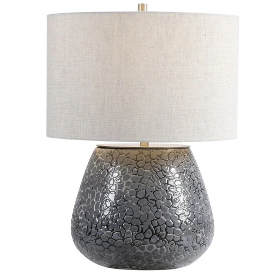 Coupon 😀 Uttermost Pebbles Metallic Grey Table Lamp 🥰 - Image 2