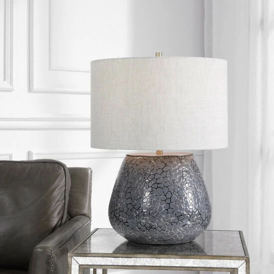 Coupon 😀 Uttermost Pebbles Metallic Grey Table Lamp 🥰 - Image 6