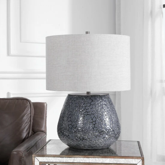 Coupon 😀 Uttermost Pebbles Metallic Grey Table Lamp 🥰 - Image 7