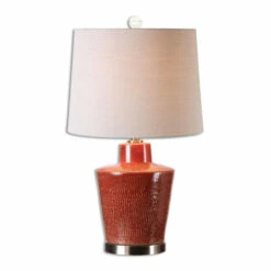Buy ✨ Uttermost Cornell 1-light Brick Red Table Lamp 😉
