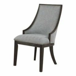 New 😀 Uttermost Janis Ebony Stain Accent Chair 👏