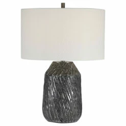 Hot Sale 😀 Uttermost Malaya Graphic Black Table Lamp ✨