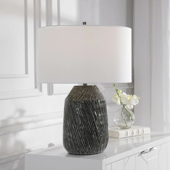 Hot Sale ๐ Uttermost Malaya Graphic Black Table Lamp โจ - Image 6
