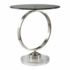 Best deal ๐ Uttermost Dixon Brushed Nickel Plated Accent Table ๐ฏ