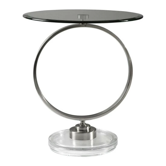 Best deal π Uttermost Dixon Brushed Nickel Plated Accent Table π― - Image 2