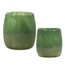 Best Sale 😀 Uttermost Matcha Green Glass Vases (Set Of 2) 🎁