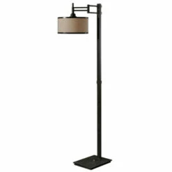 Wholesale 👏 Uttermost Prescott 1-light Dark Chocolate Metal Floor Lamp 👍