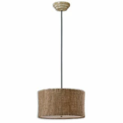 Buy 🎁 Uttermost Burleson 3-light Natural Twine Drum Pendant ❤️