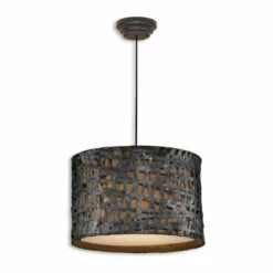 Outlet ⭐ Uttermost Alita 3-light Aged Black Drum Pendant 👍