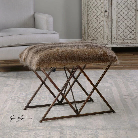 Discount ๐ Uttermost Brannen Plush Small Bench โจ - Image 2