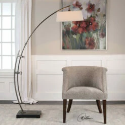 Best Sale โ๏ธ Uttermost Calogero Bronze Arc Floor Lamp ๐