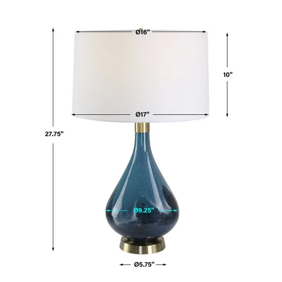 Cheapest ๐ฅ Uttermost Riviera Art Glass Table Lamp - 17"W X 27.75"H X 17"D ๐ - Image 3