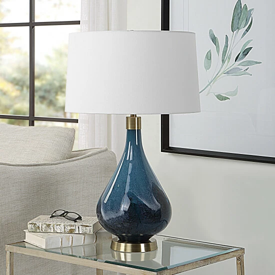 Cheapest ๐ฅ Uttermost Riviera Art Glass Table Lamp - 17"W X 27.75"H X 17"D ๐ - Image 4