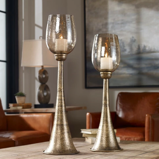 Coupon ๐ Uttermost Badal Antiqued Gold Candleholders (Set Of 2) ๐ - Image 3