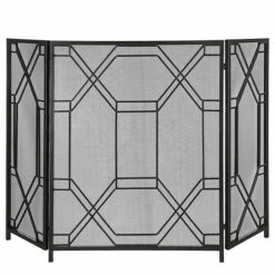 Wholesale ✔️ Uttermost Rosen Geometric Fireplace Screen - 34 X 52.5 X 0.88 🤩