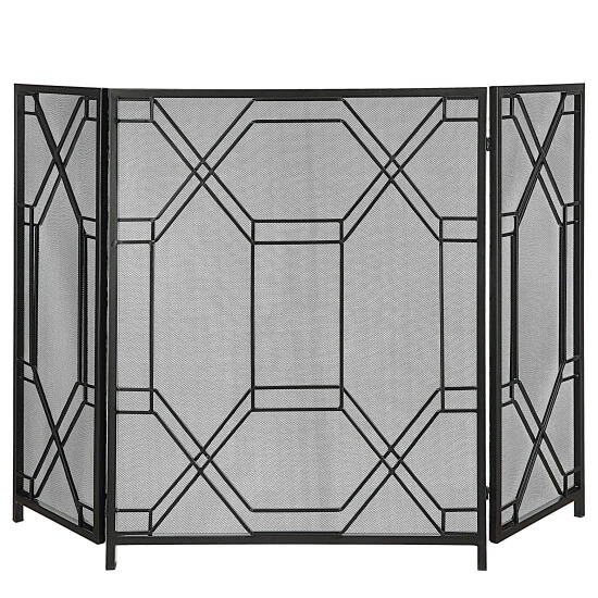 Wholesale ✔️ Uttermost Rosen Geometric Fireplace Screen - 34 X 52.5 X 0.88 🤩
