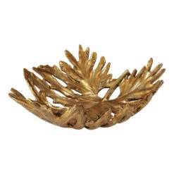 Discount ๐ Uttermost Oak Leaf Antiqued Metallic Gold Bowl ๐
