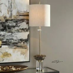 Flash Sale ⭐ Uttermost Kiota Brushed Brass Wasp's Nest Buffet Table Lamp ✨