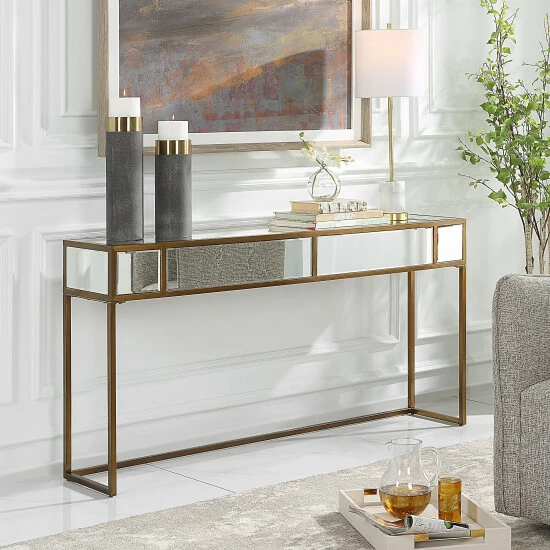 Best Sale ๐ Uttermost Reflect Mirrored Console Table - 62"W X 32"H X 14"D ๐ - Image 3