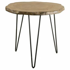 Cheap 🔔 Uttermost Runay Wood Slab Side Table 🎁