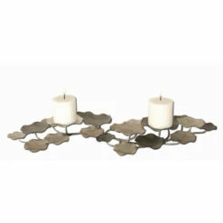 Flash Sale ❤️ Uttermost 'Lying Lotus' Champagne Silver Candleholder 🔥