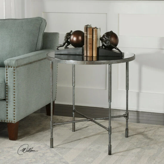 Hot Sale ๐ Uttermost Vande Aged Steel Accent Table ๐ - Image 3