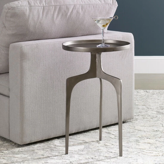 Flash Sale ๐ Uttermost Kenna Aluminum Accent Table Nickel ๐ - Image 7
