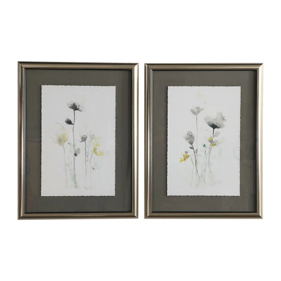 New 🎉 Uttermost Stem Illusion Floral Arts (Set Of 2) - Grey 😍