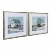 Promo 😀 Uttermost Plein Air Barns Framed Prints (Set Of 2) - Blue ✨