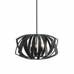 Cheapest ✔️ Uttermost Thales Matte Black 3-light Pendant ✨