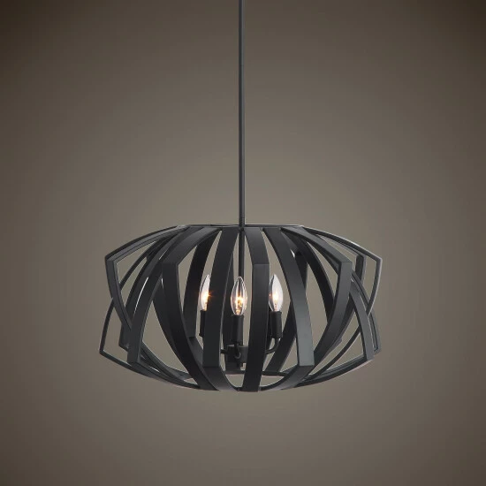 Cheapest ✔️ Uttermost Thales Matte Black 3-light Pendant ✨ - Image 5