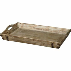 Brand new 🎉 Uttermost Abila Distressed Cream Wooden Tray 🌟