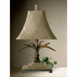 Deals 😉 Uttermost Stag Horn Brown Resin Table Lamp ✨